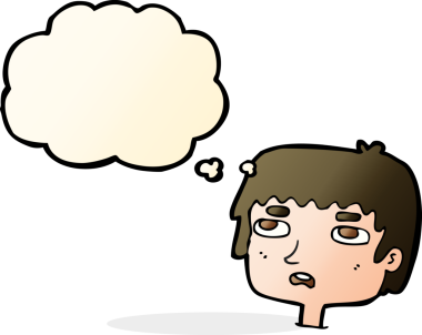 Bir insan tarafından çizilmiş karikatür, mutsuz surat.