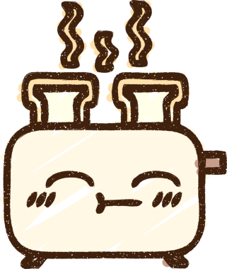 Bir insan tarafından çizilen tost makinesi tebeşiri