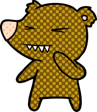 Bir insan tarafından çizilmiş bir çizgi film karakteri.