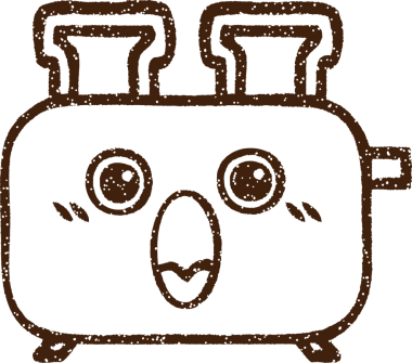 Bir insan tarafından çizilmiş tost makinesi kömürü.