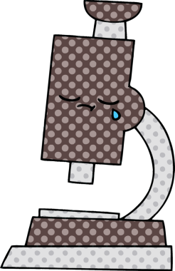 bir insan tarafından çizilmiş mikroskop tarzı çizgi roman