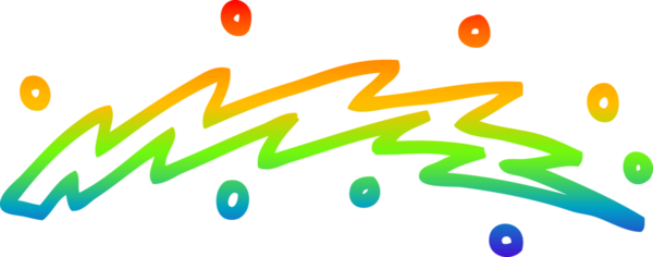 gökkuşağı gradyan çizgi çizimi bir insan tarafından çizilmiş bir karikatür yıldırımı