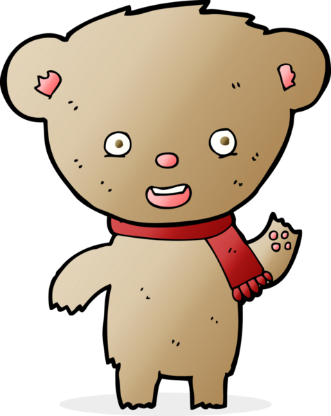 Bir insan tarafından çizilmiş oyuncak ayı.