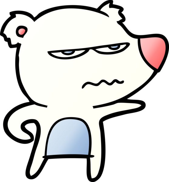 Bir insan tarafından çizilmiş kutup ayısı karikatürü