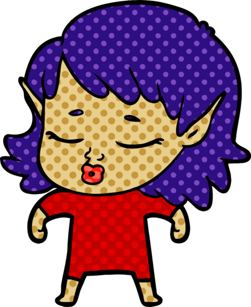 Bir insan tarafından çizilmiş güzel elf kızı.