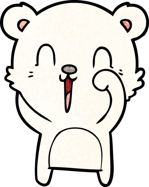 Bir insan tarafından çizilmiş kutup ayısı karikatürü