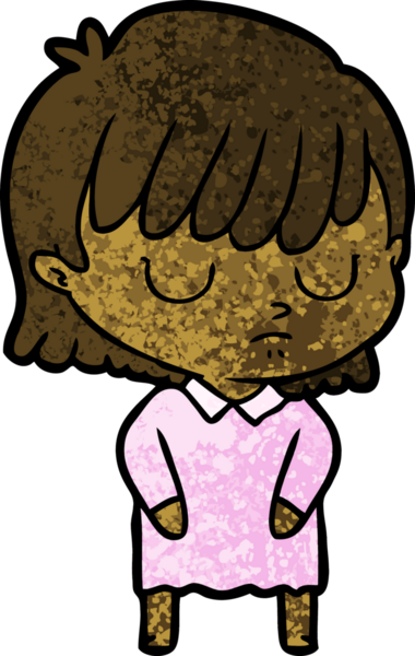 Bir insan tarafından çizilmiş karikatür kadın.