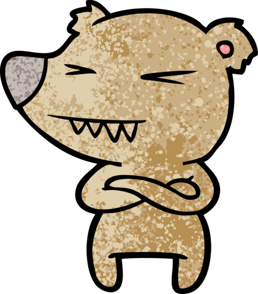 Bir insan tarafından çizilmiş bir çizgi film karakteri.