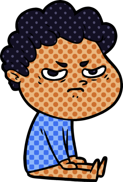 Bir insan tarafından çizilmiş kızgın bir adam.