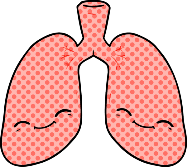 Bir insan tarafından çizilmiş karikatür ciğerleri.