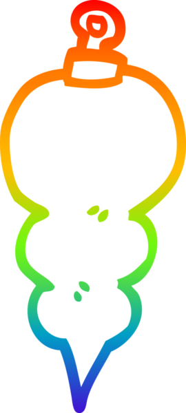 gökkuşağı gradyan çizimi bir insan tarafından çizilmiş bir karikatür xmas dekorasyonu