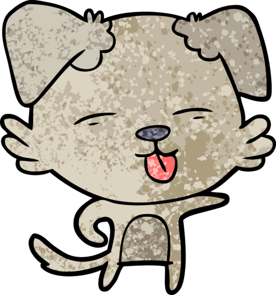 Bir insan tarafından çizilmiş bir çizgi film köpeği.