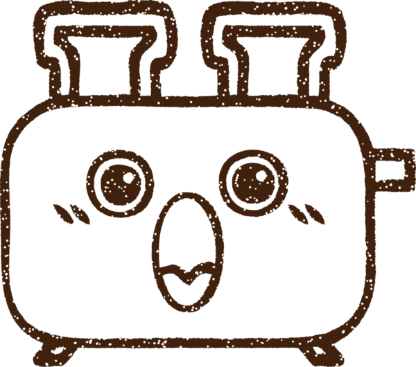 Bir insan tarafından çizilmiş tost makinesi kömürü.