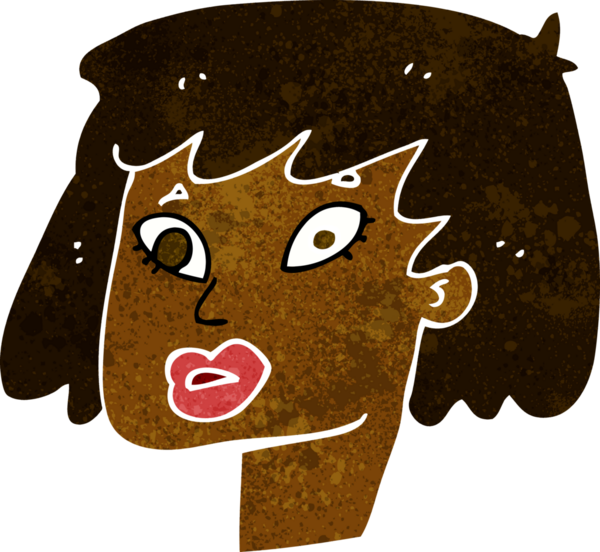 Bir insan tarafından çizilmiş güzel kadın yüzü.