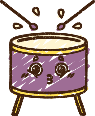 Bir insan tarafından çizilen Davul Tebeşiri