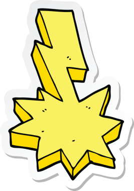 Bir insan tarafından çizilmiş bir karikatür yıldırımı çıkartması.