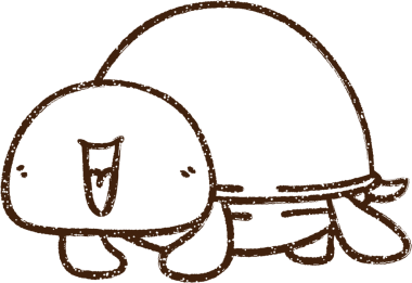 Bir insan tarafından çizilen Mutlu Kaplumbağa Kömürü