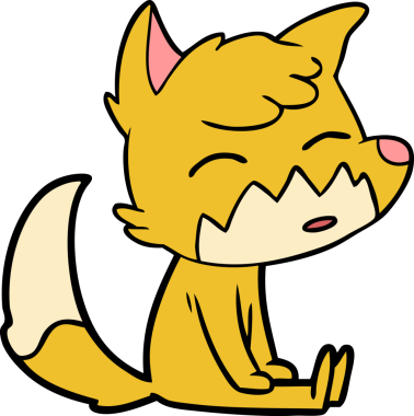 Bir insan tarafından çizilmiş tilki çizimi.