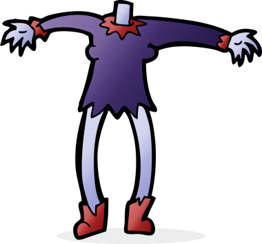 bir insan tarafından çizilmiş karikatür vampir vücudu (karikatür ve eşleştirme)