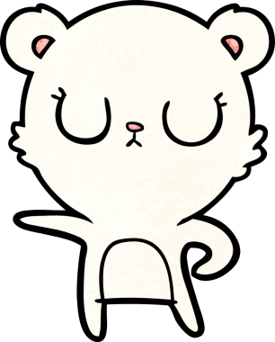 Bir insan tarafından çizilmiş kutup ayısı karikatürü