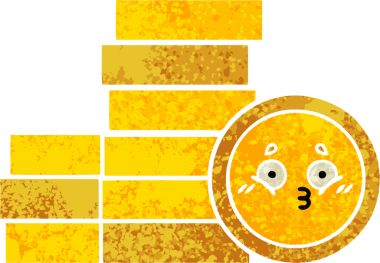 Bir insan tarafından çizilmiş paraların retro illüstrasyon tarzı karikatürü