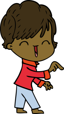 Bir insan tarafından çizilmiş gülen kadın çizgi filmi.