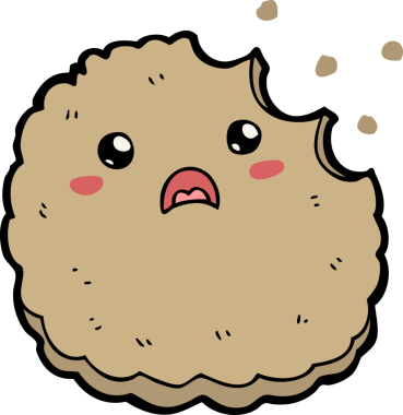 Bir insan tarafından çizilmiş çizgi film bisküvisi