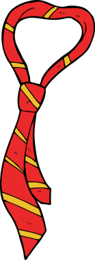 Bir insan tarafından çizilmiş çizgi film kravatı.