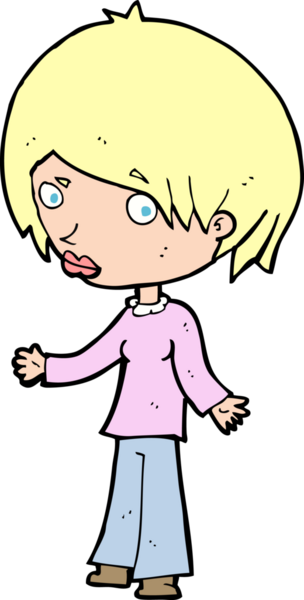 Bir insan tarafından çizilmiş, kafası karışık bir kadın.