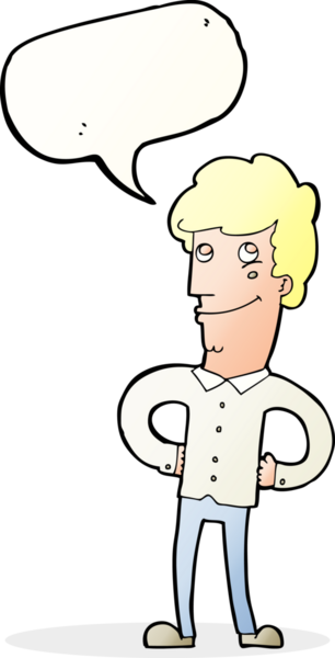 Bir insan tarafından çizilmiş konuşma balonlu mutlu adam çizgi filmi.