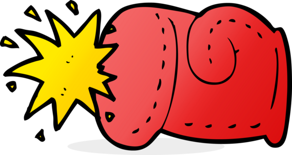 Bir insan tarafından çizilmiş karikatür yumruğu