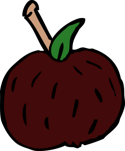 Bir insan tarafından çizilmiş karalama domatesi.