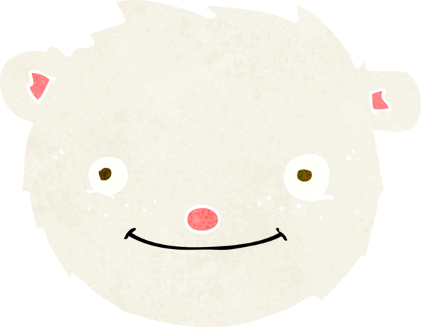 Bir insan tarafından çizilmiş kutup ayısı kafası.