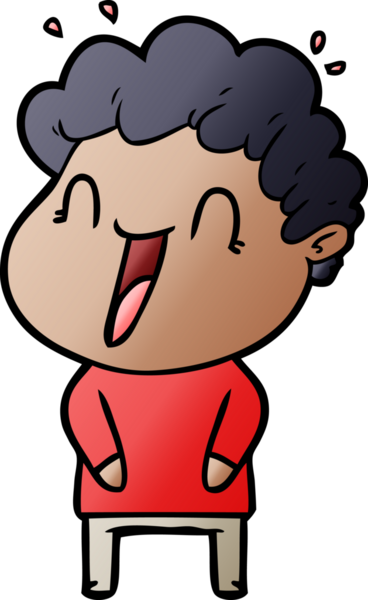 Bir insan tarafından çizilmiş mutlu bir adam.