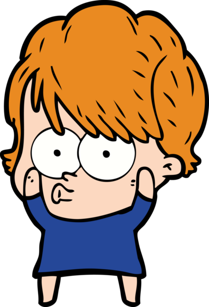 Bir insan tarafından çizilmiş karikatür kadın.