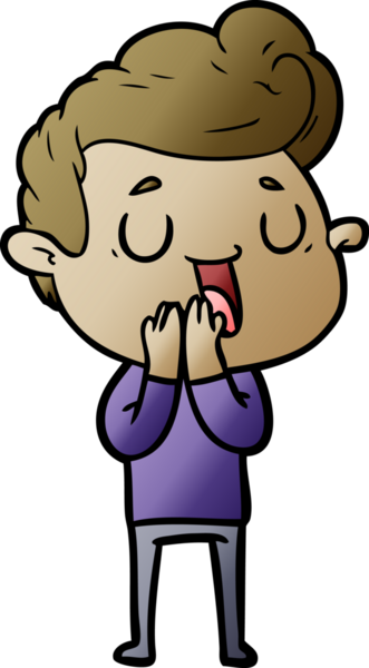 Bir insan tarafından çizilmiş mutlu çizgi film adamı.