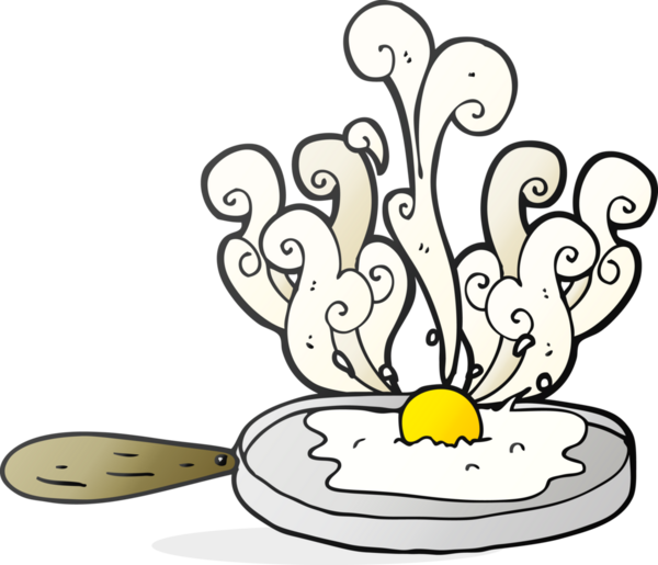 Bir insan tarafından çizilmiş karikatür yumurtası.