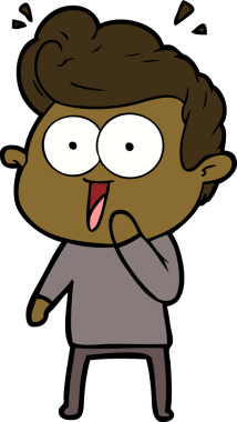 Bir insan tarafından çizilmiş karikatür adam.