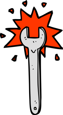 Bir insan tarafından çizilmiş çizgi film anahtarı.