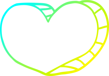 Bir insan tarafından çizilmiş bir aşk karikatürü çizimi.