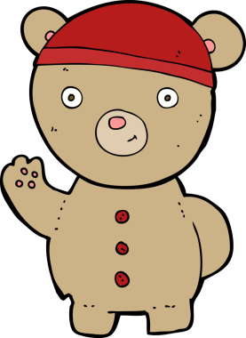 Bir insan tarafından çizilmiş oyuncak ayı.