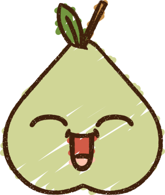 Bir insan tarafından çizilen Mutlu Armut Tebeşiri