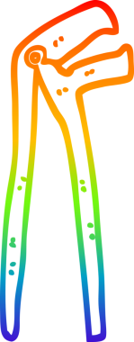 gökkuşağı gradyan çizgisi bir karikatür tesisatçı anahtarı bir insan tarafından çizilmiş