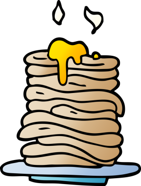 Bir insan tarafından çizilmiş bir yığın krep.