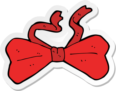 Bir insan tarafından çizilmiş karikatür papyonunun çıkartması.