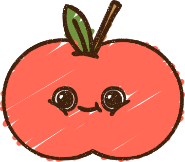 Bir insan tarafından çizilen meyve tebeşiri.