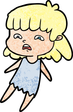 Bir insan tarafından çizilmiş endişeli bir karikatür.