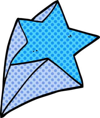 Bir insan tarafından çizilmiş karalama yıldızları.