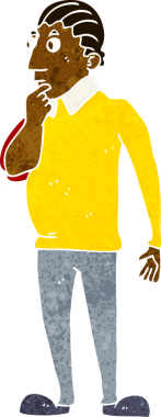 Bir insan tarafından çizilmiş garip bir adam.