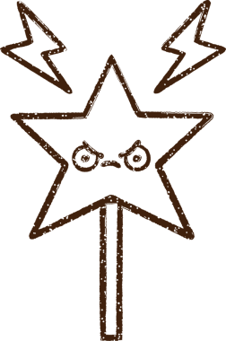 Sihirli Asa Kömür Bir insan tarafından çizilmiş